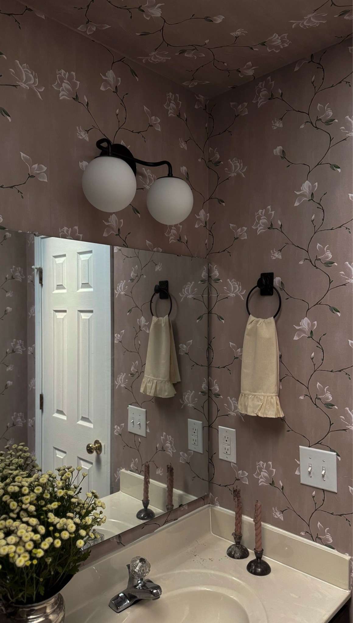 Builder-grade bathroom makeover ideas don’t have to be expensive! Here’s how I used ceiling-to-floor shower curtains, a double shower rod hack, wallpaper, limewash, and a few designer upgrades to create two cozy, spa-like bathrooms, and I’ve linked everything in my bio.

#LTKHome