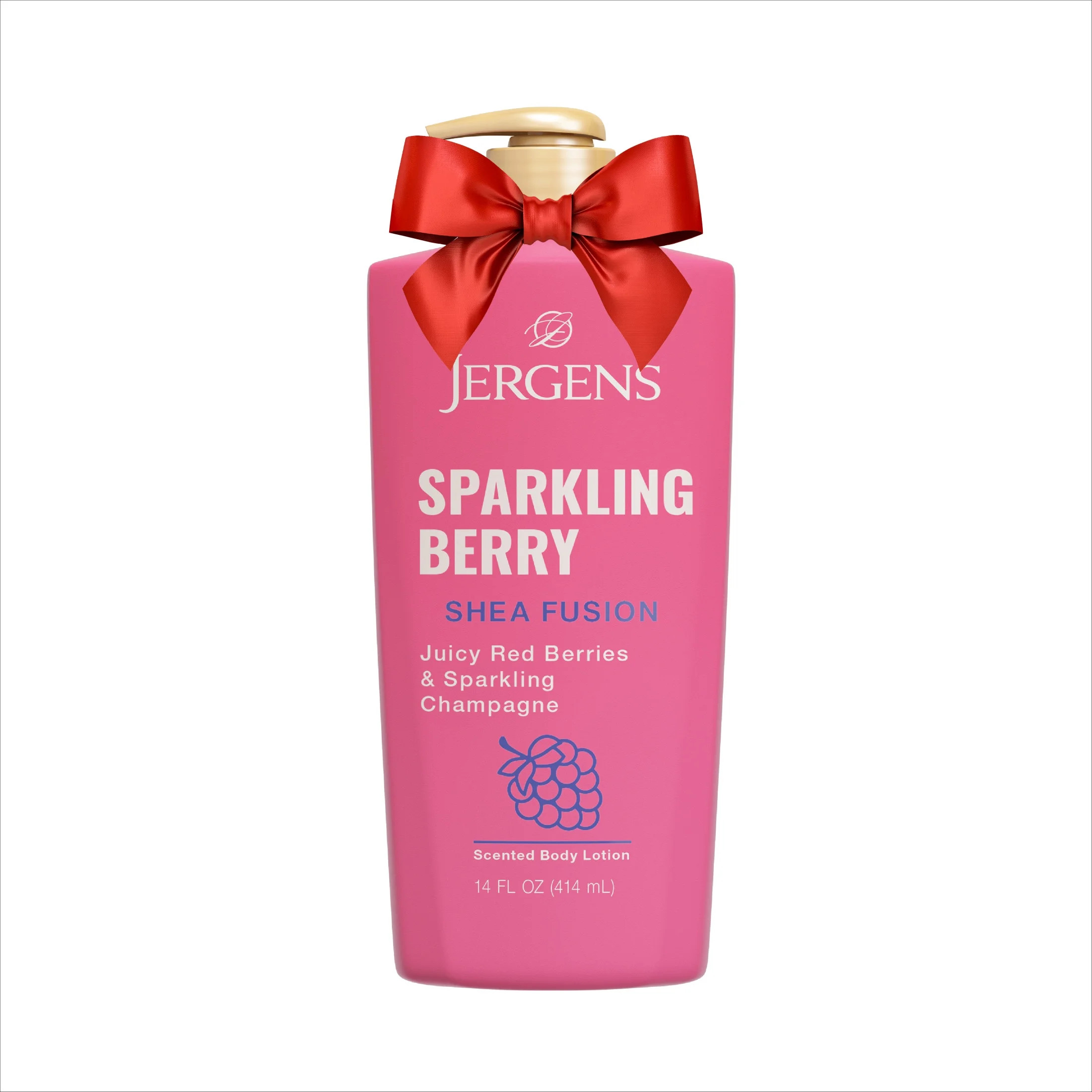 Jergens Shea Fusion Sparkling Berry Scented Body Lotion, Moisturizer for Dry Skin, 14 fl oz | Walmart (US)