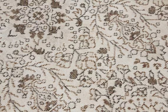 3.8x6.7ft ivory white irate vintage Turkish rug, Beige Wool distressed Area Rug, Scandinavian mid... | Etsy (US)