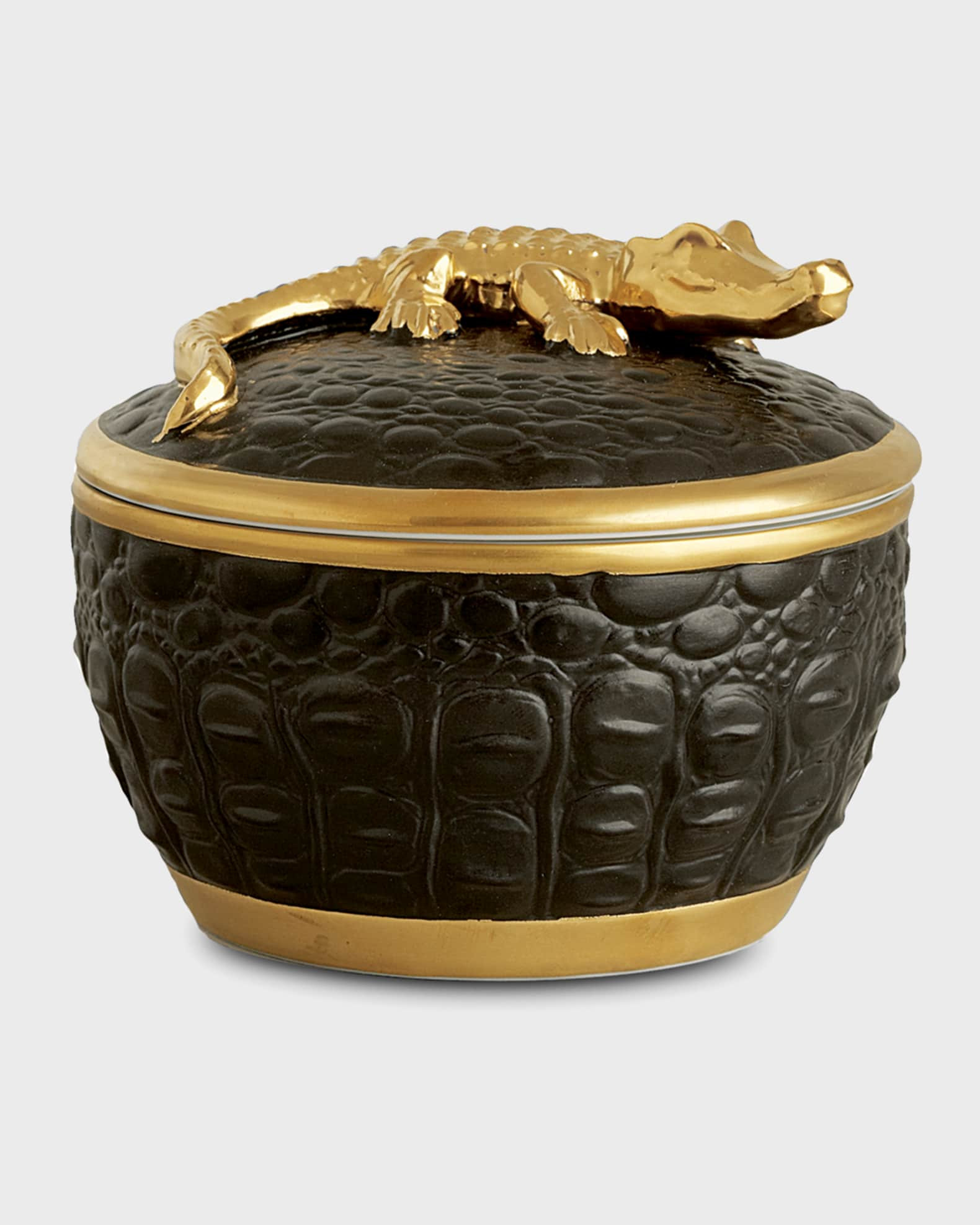 L'Objet Gold Crocodile Candle | Neiman Marcus