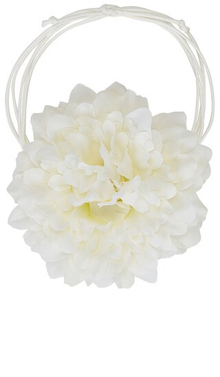Dahlia Flower Necklace in White | Revolve Clothing (Global)