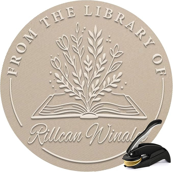 Custom Book Embosser | Book Stamp Personalized | Personal Library Embosser Custom Self-Ink Stamp ... | Amazon (US)