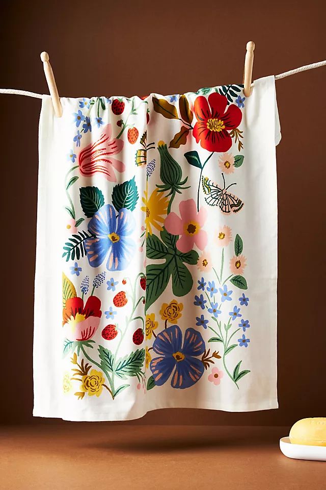 Rifle Paper Co. Strawberry Fields Dish Towel | Anthropologie (US)