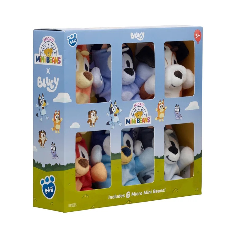 Build-A-Bear Micro Mini Beans® Bluey Plush 6 pack Collection | Walmart (US)