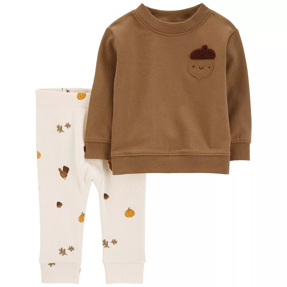 Baby Carter's 2-pc. Acorn Pullover & Pull-On Pants Set | Kohl's