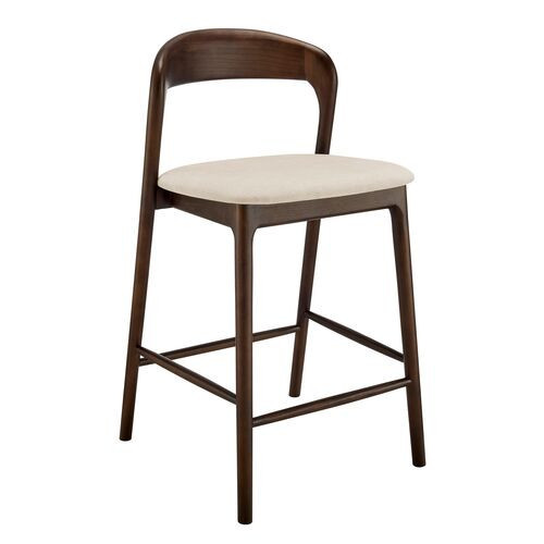 Bentwood Linen Counter Stool | Bar Stool, Kitchen Stool - Brown | One Kings Lane