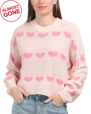 Long Sleeve Heart Sweater | TJ Maxx