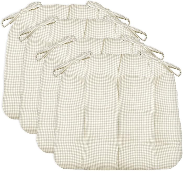 Barnett Home Decor Chair Cushions for Dining Chairs - 15x17 Kitchen Chair Cushions - Machine Wash... | Amazon (US)