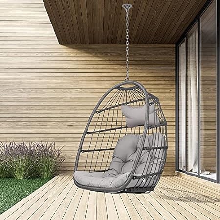 Brafab Wicker Rattan Hanging Chair | Amazon (US)