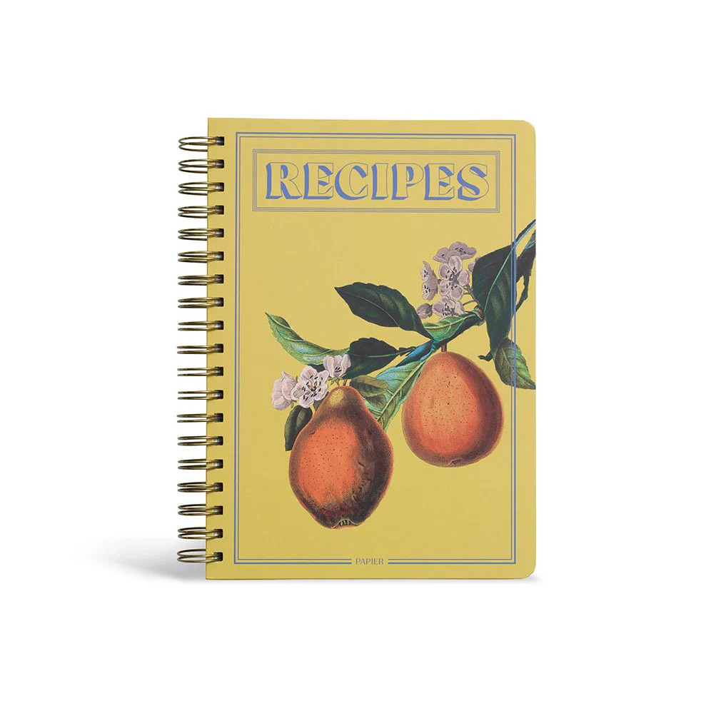 Fruits B5 Spiral Guided Recipe Journal Yellow | Paper Source