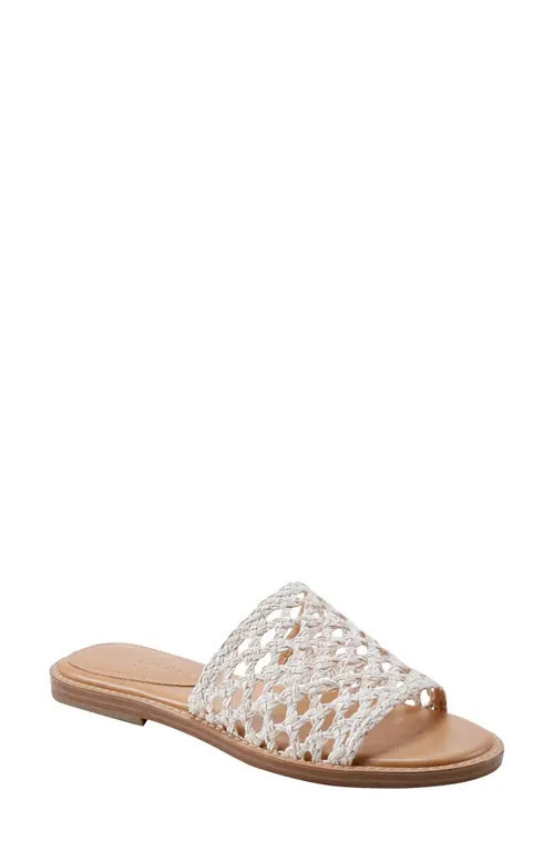 Marc Fisher LTD Glynne Slide Sandal in White at Nordstrom, Size 9.5 | Nordstrom