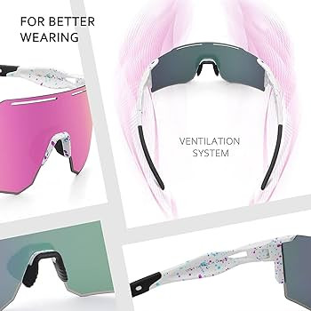 Ukoly Cycling Sunglasses for Men Women with 3 Interchangeable Lenses, Polarized Sports Sunglasses... | Amazon (US)
