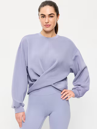 Bounce Fleece Twist-Front Top | Old Navy (US)