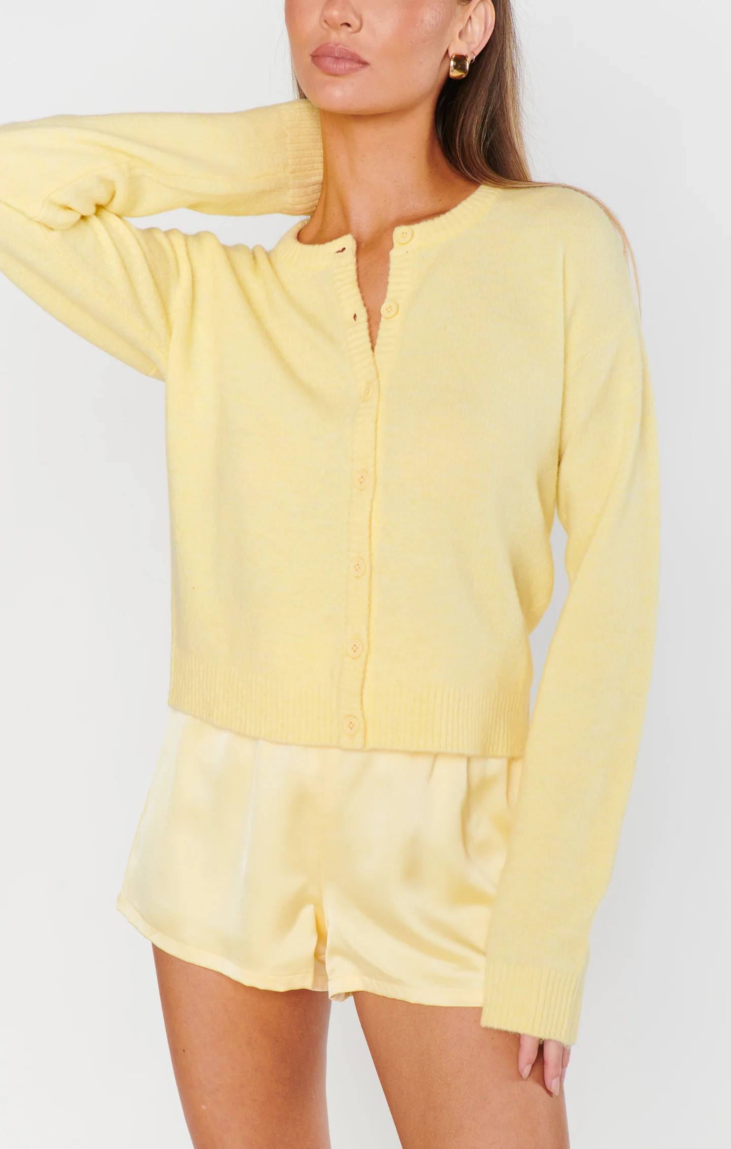 Throw on Cardigan ~ Pale Yellow Knit | Show Me Your Mumu