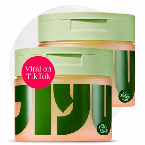JIYU Toning Polish Pads - Korean Skincare for Dark Spots, Wrinkles & Dull Skin - Hydrating Facial Treatment with Snail Mucin, Niacinamide, Peptides & Centella - 2-Pack, 200 Pads | Amazon (US)