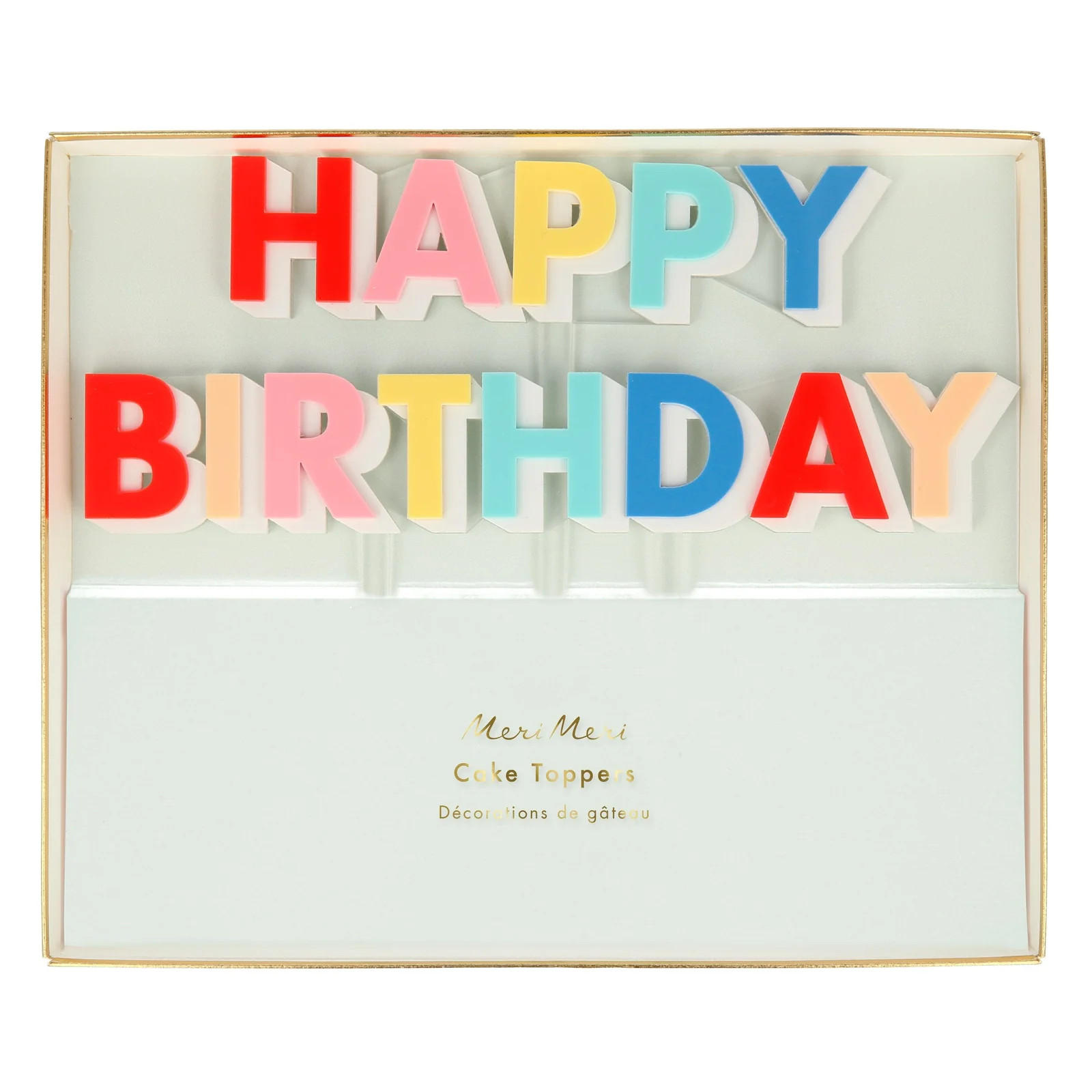 Happy Birthday Acrylic Cake Toppers | Meri Meri