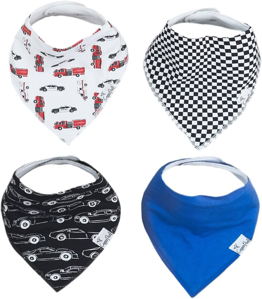 Copper Pearl Baby Bandana Bibs - 4 Pack Soft Cotton Baby Bibs for Drooling and Teething, Absorben... | Amazon (US)