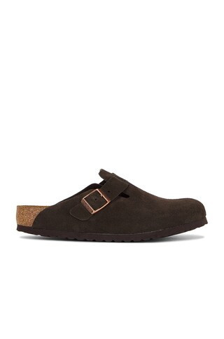 BIRKENSTOCK Boston Suede in Brown | FWRD 