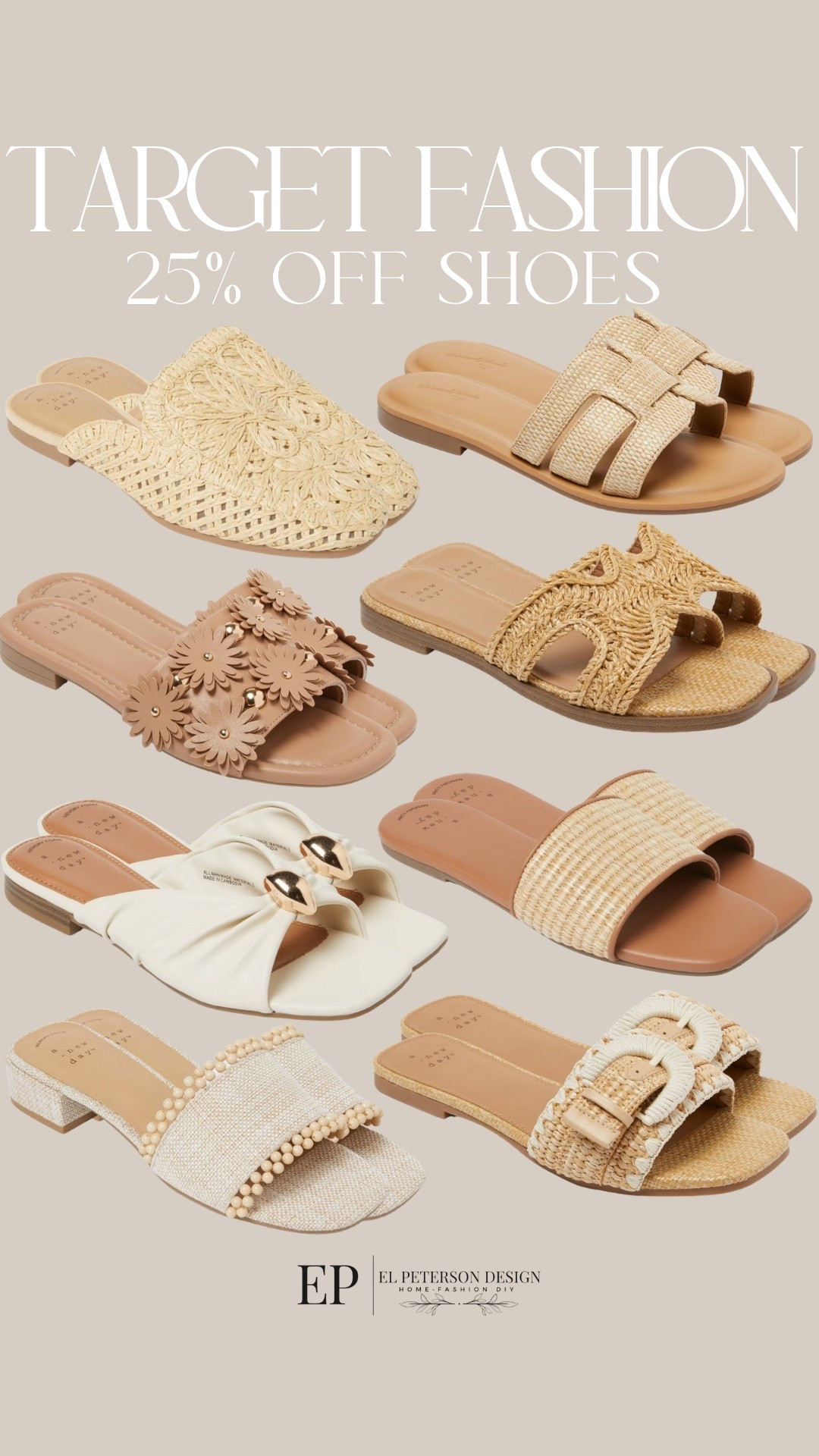 Target 
Ends Today 
25% off shoes 
Sandals
Mules
Slippers 

#LTKSaleAlert