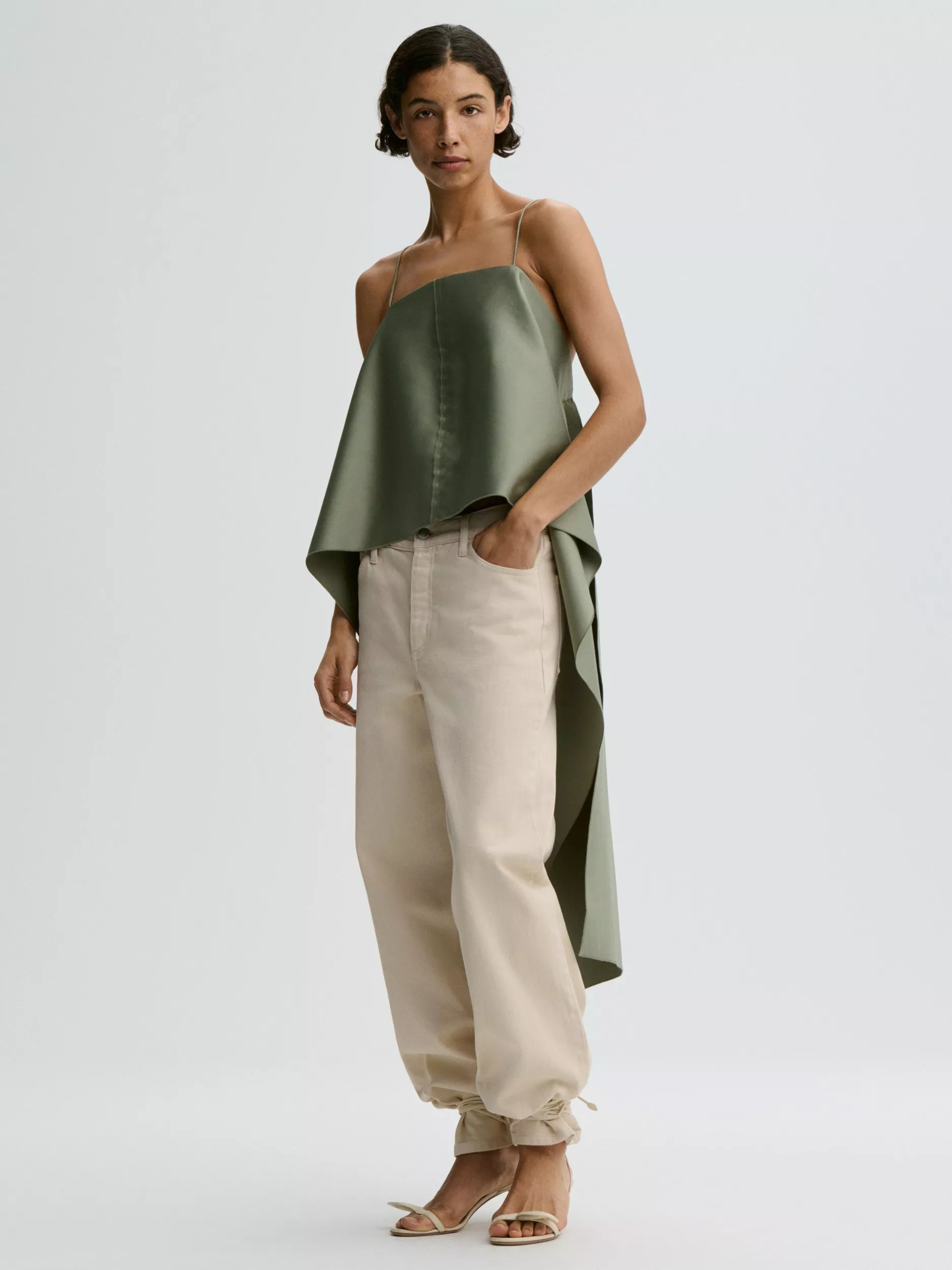 Trinola Textured Top, Dark Green | John Lewis (UK)