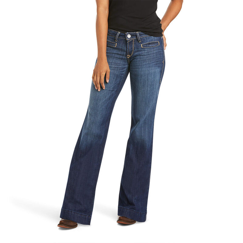 Trouser Mid Rise Stretch Lucy Wide Leg Jean | Ariat (US)