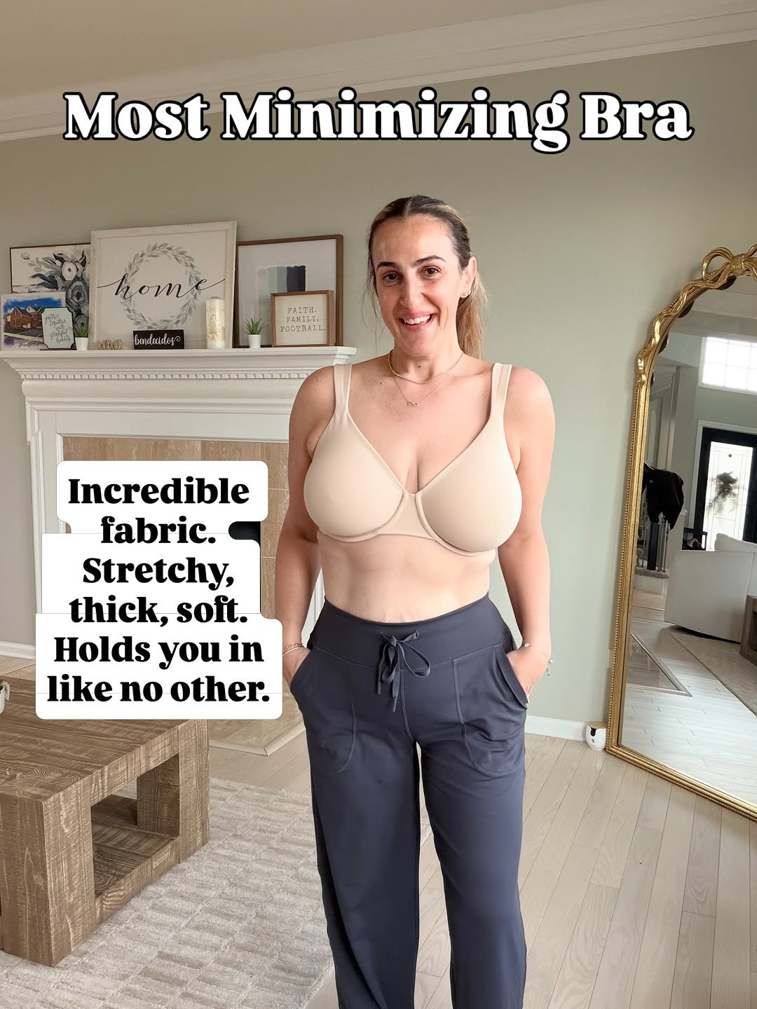 If there’s only 1 thing you ever get from me, I hope it’s a bra that fits! Trust me it changes your life.

Do not listen to the over under method for sizing. Use the website abrathatfits.org to get your size. Then shop.

Don’t go to VS, don’t go to Soma. Go to a specialty bra shop if you want to be measured in person.

Bras should: be secure and comfortable. The band should sit level and be parallel to the floor. The gore should lay flat to your chest. Your tissue should be fully enclosed and have no gaps or overspill. The underwire should not dig or poke.

Hope this helps!

#milennialmom #mombody #musthaves #bestbras #brasthatfit #comfybra 

 #LTKmomlife #LTKOver40 #LTKMidsize