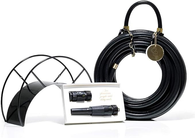 Black Garden Hose and Hose Holder Kit - Black Swan - Exclusive Designed Water Hose, Wall Mounted ... | Amazon (US)