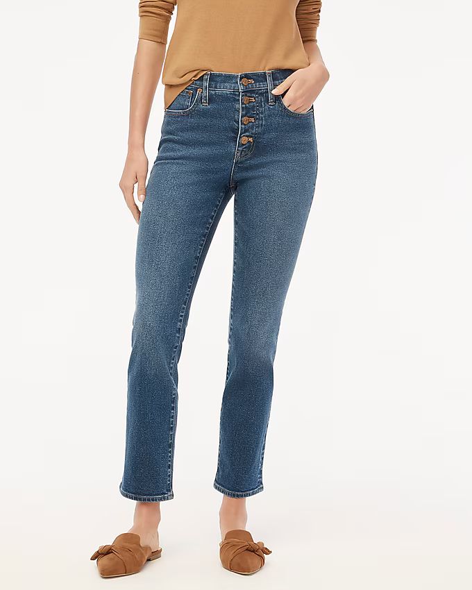 Essential straight jean with button fly in all-day stretch | J.Crew Factory