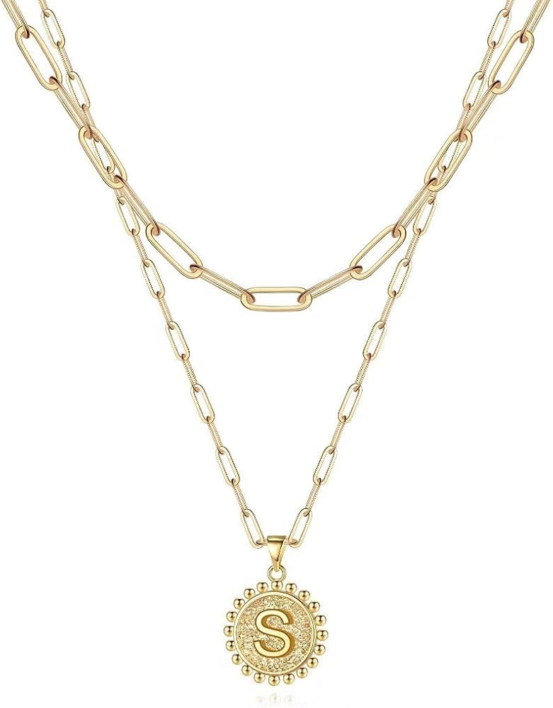 Layered Choker Necklaces for Women, 14K Gold Plated Dainty Layering Paperclip Chain Necklace Simp... | Amazon (US)