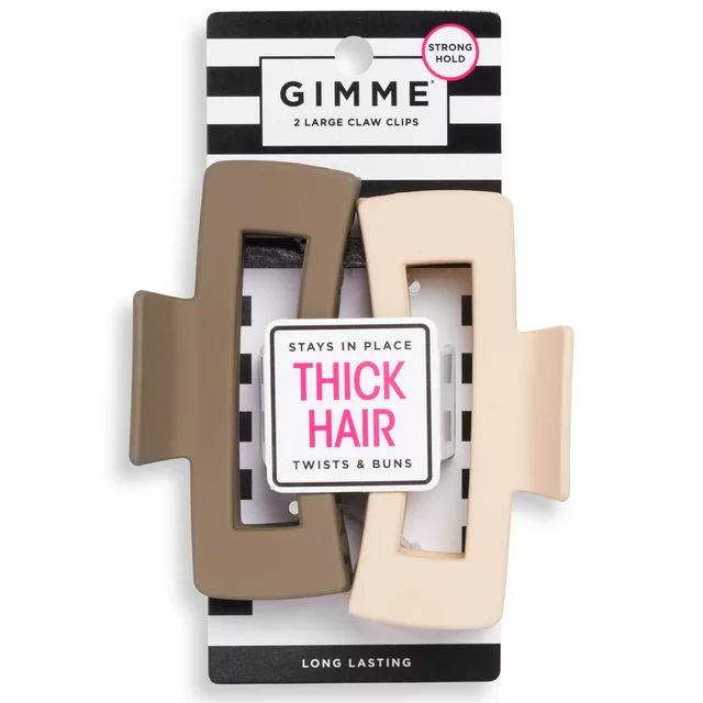 Gimme Rectangle Claw Clip, Brown Blonde, 2 Ct | Walmart (US)