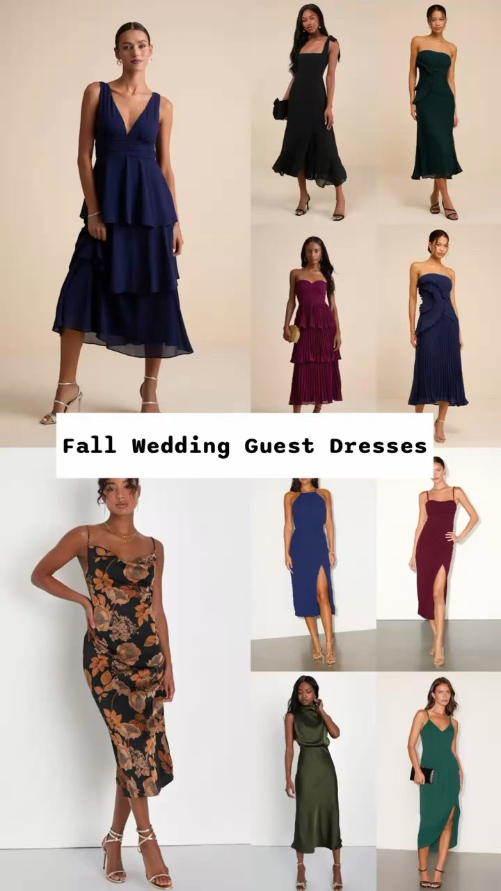Fall wedding guest dresses under $90 for a semi formal daytime or cocktail wedding dress code. @Lulus 

Date night outfits, family photo outfits, fall wedding guest dresses, wedding guest dress summer, fall dresses.

#LTKWedding #LTKSeasonal