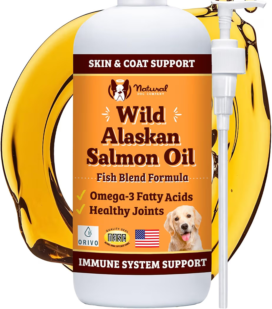 Natural Dog Company Wild Alaskan Salmon Oil Formula with Omega 3, Fish Oil for Dogs Supplement, S... | Amazon (US)