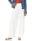 M Made in Italy womens Silk Palazzo Pants, White, X-Large US | Amazon (US)