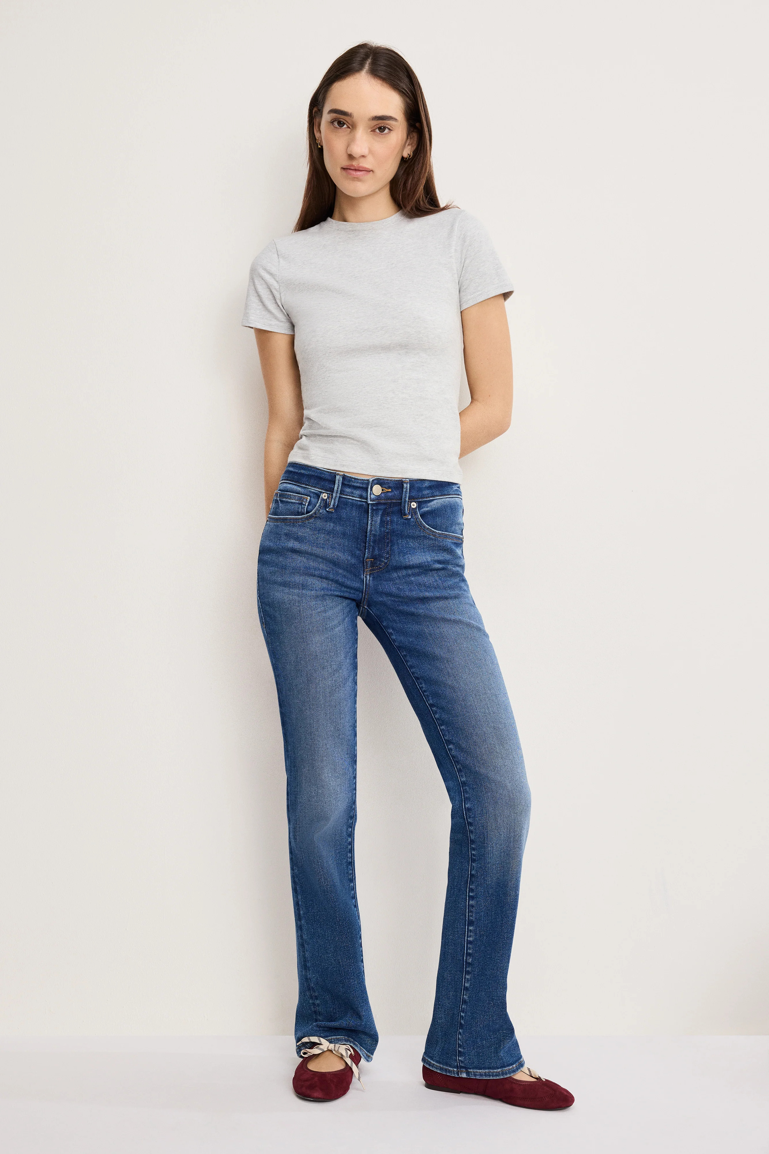 GOOD LOW RISE BOOTCUT JEANS | INDIGO1218 - GOOD AMERICAN | Good American