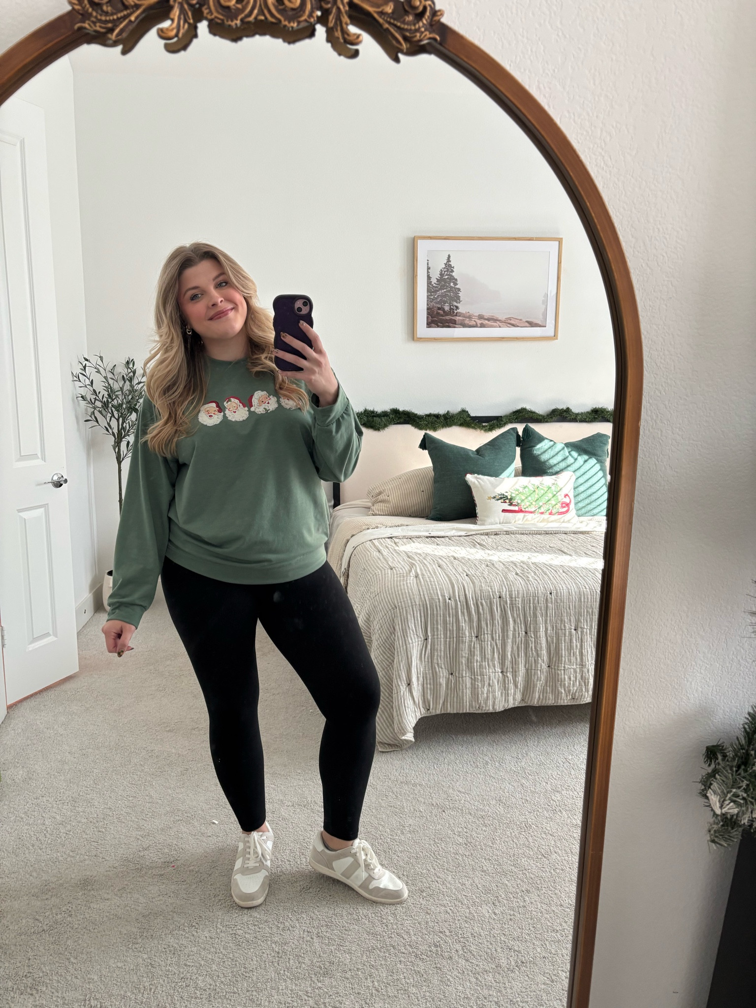 Chick Fil a date with the kids calls for a comfy outfit! This Santa sweater is perfect for Christmas! 

#LTKHoliday #LTKActive #LTKMidsize
