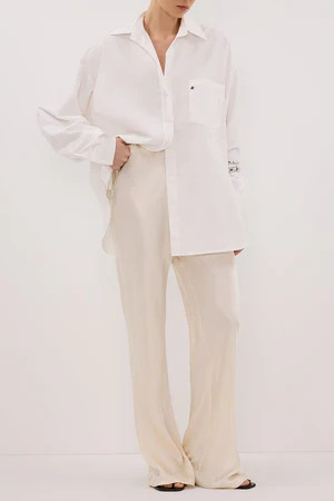 NIKKI CREAM SATIN BIAS PANT | DISSH