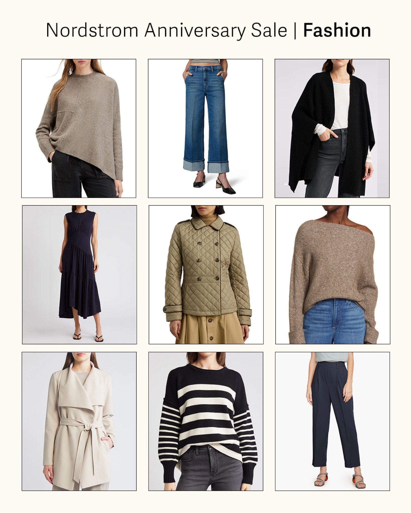 A few of my favorite fall outfits (sweaters, denim, quilted jackets, coats, tailored pants) from the Nordstrom Anniversary Sale! #LTKSummerSales

#LTKSaleAlert #LTKxNSale