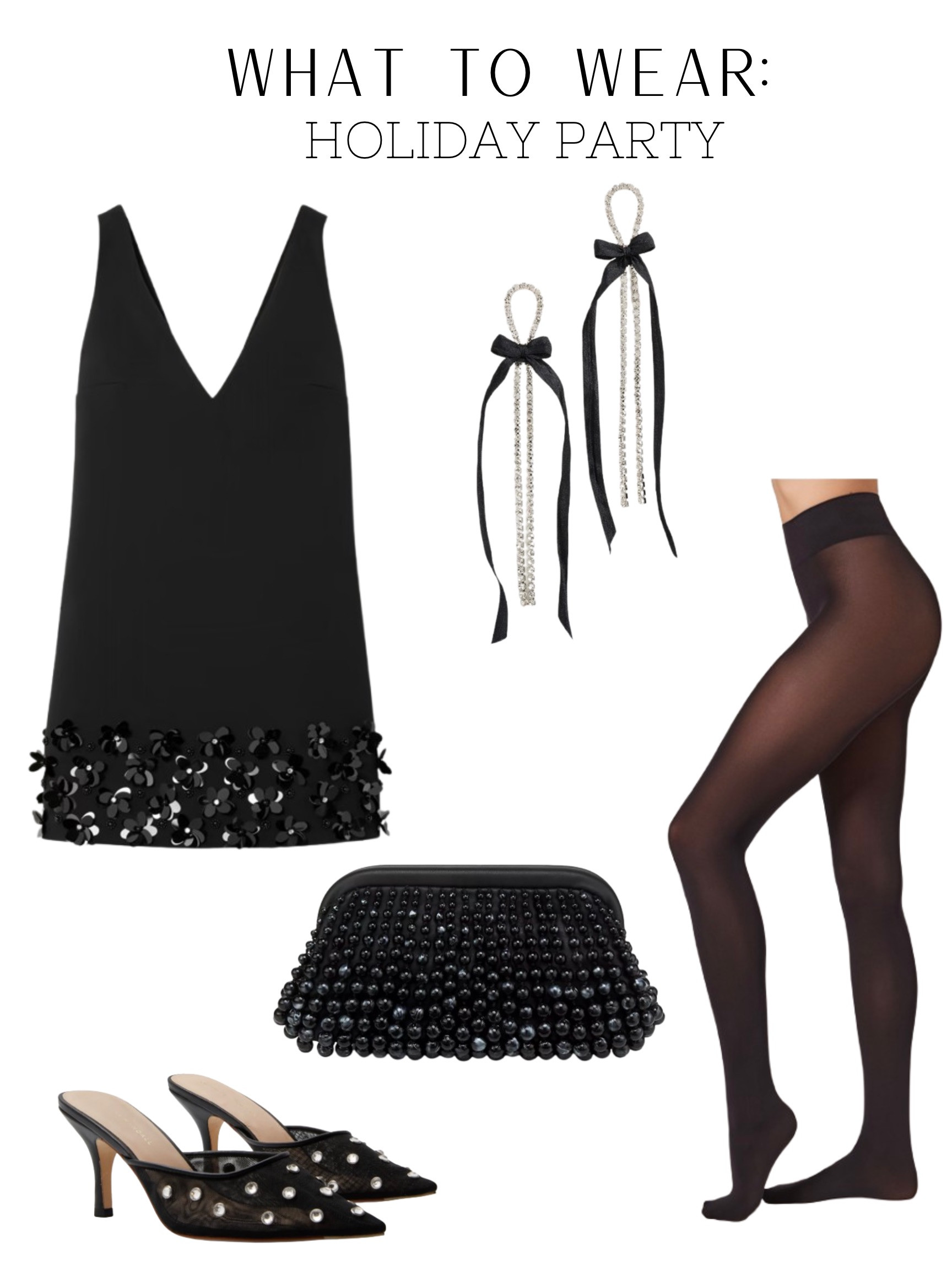 Gorgeous holiday styled look. Obsessed with the bow earrings and all the shimmer. Perfect for cold weather and to wear with tights.  

 

#LTKHoliday #LTKParties #LTKStyleTip