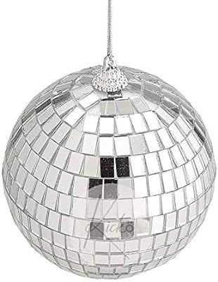 Kicko Mirror Disco Ball - 4 Inch Silver Mirror Ball - for Hanging Home Decorations, Stage Props, ... | Amazon (US)