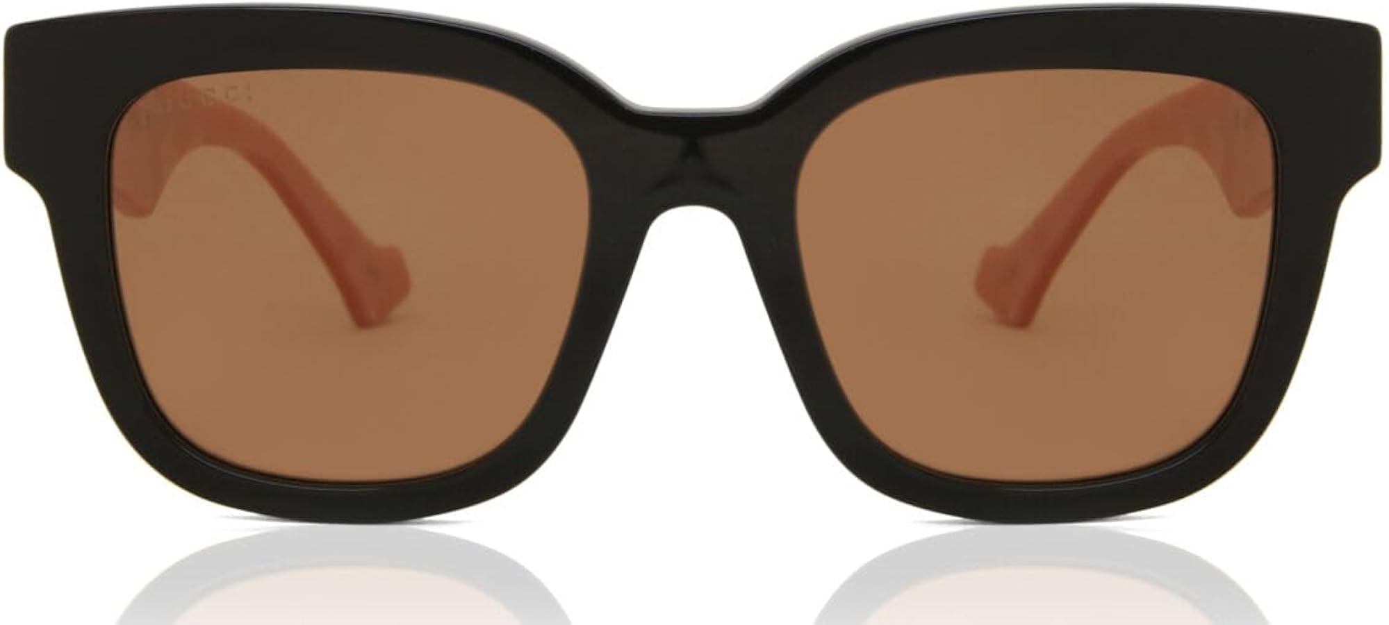 Gucci Women's Oversized Square Sunglasses, Black-Pink-Brown, One Size | Amazon (US)