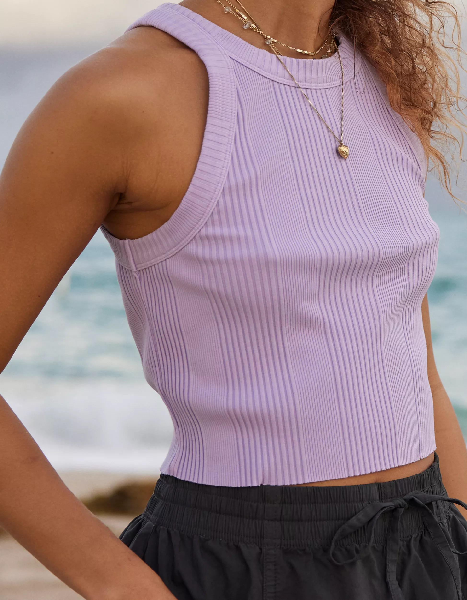 Aerie Textured Free Spirit Ribbed Tank Top | Aerie