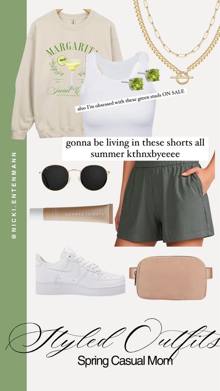 The green shorts and green earrings are part of the Amazon Spring Sale, so I styled up this outfit for us! Perfect for summer mom style! 

Styled outfits, casual mom fit, how to style shorts, comfy outfits, Amazon fashion

#LTKSeasonal #LTKstyletip #LTKsalealert