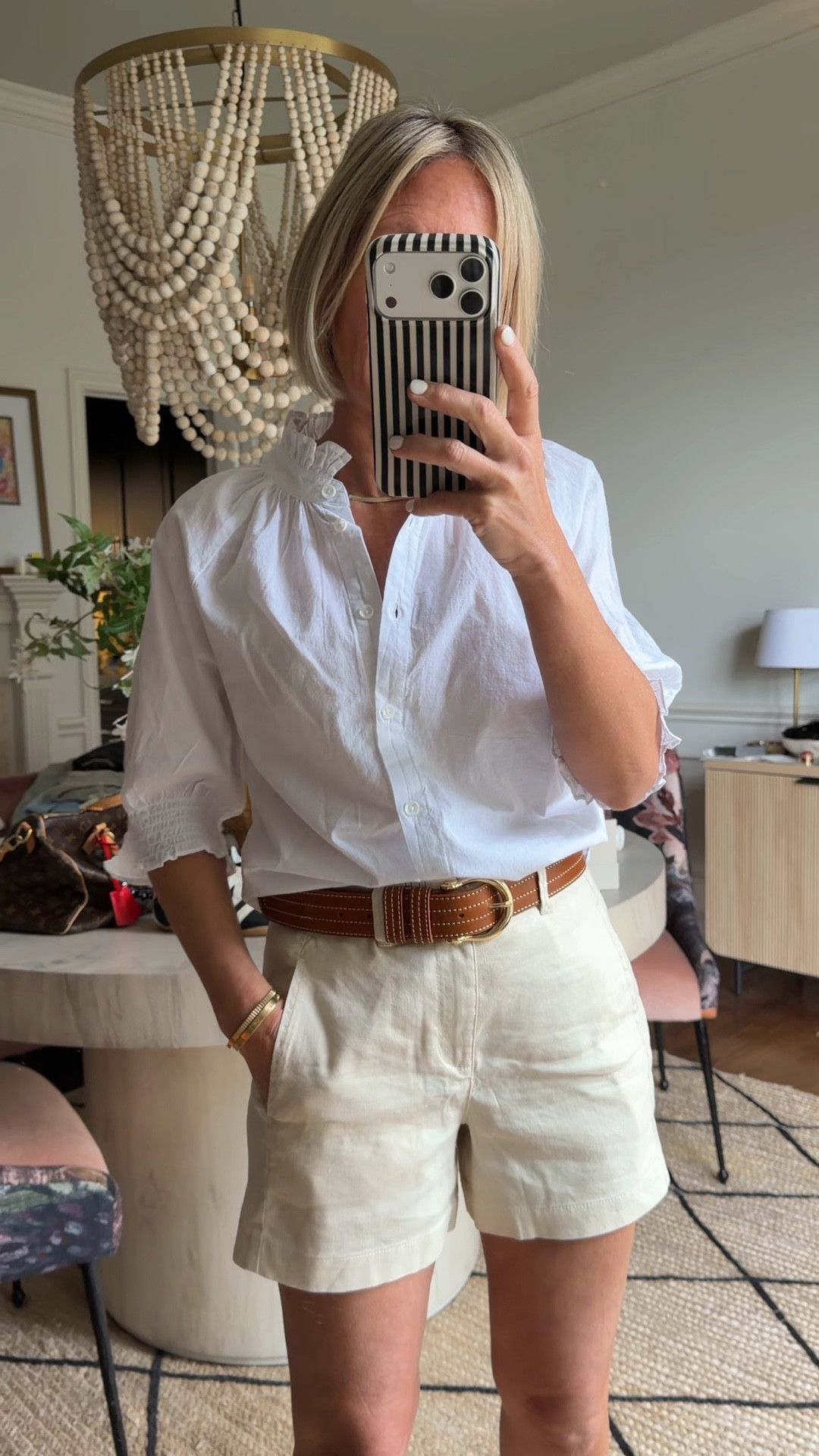 grad party outfit idea, Spring Outfit, high school graduation 
elevated casual
these linen shorts run small!  i wear a 24 or 25 in my jeans and i have these on in a 26.

shirt is on sale, fits true to size - in xs
shoes - did my bigger shoe size

#LTKSaleAlert #LTKOver40 #LTKmomlife