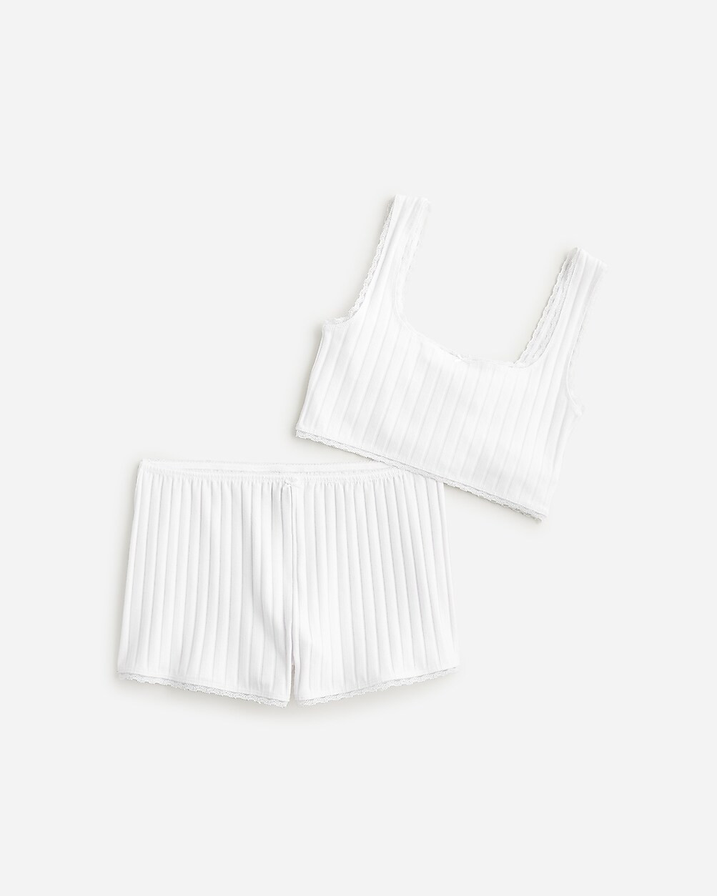Pointelle bralette and boxers set | J. Crew US