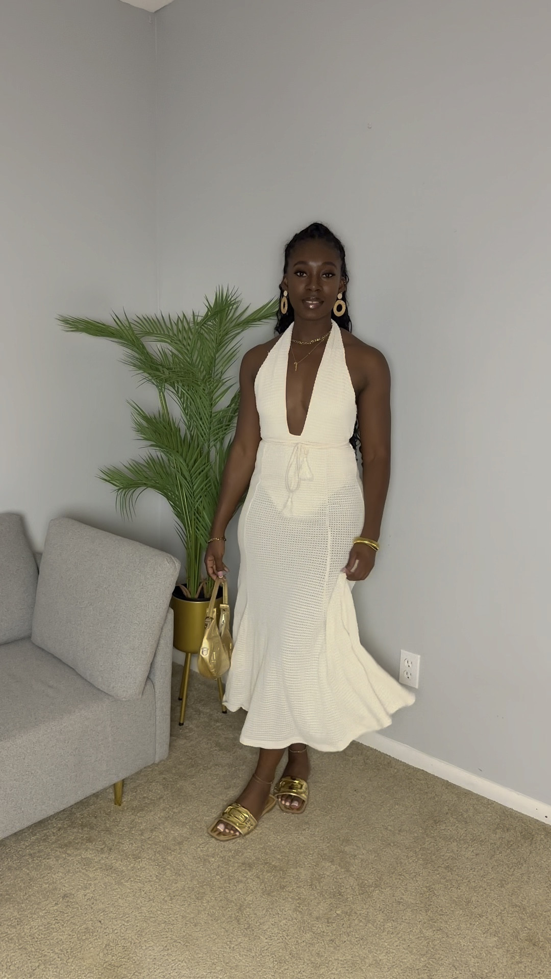 Off white vacation dress 