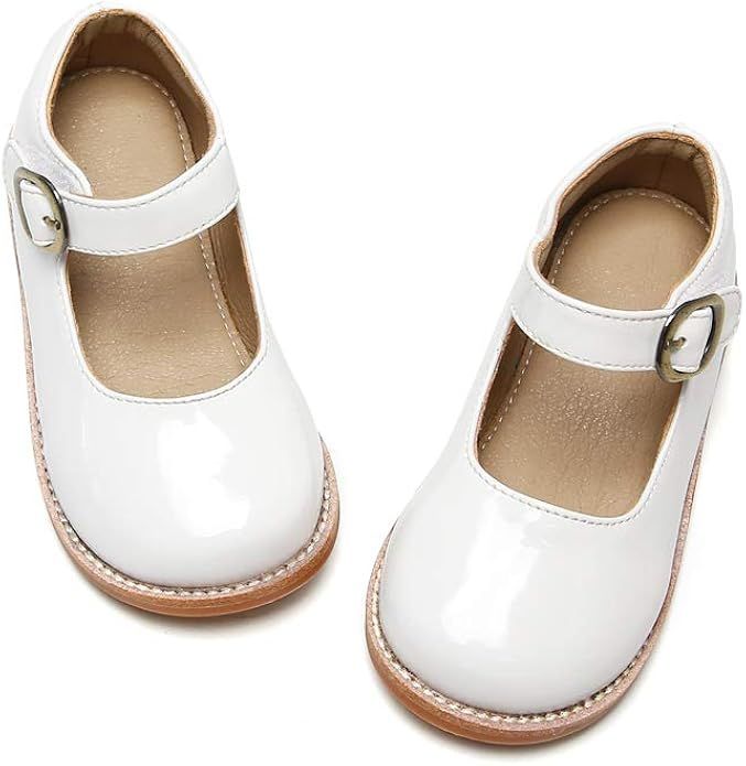 THEE BRON Bridal Ballet Flats Mary Jane School Shoes(Toddler/Little Girls) | Amazon (US)