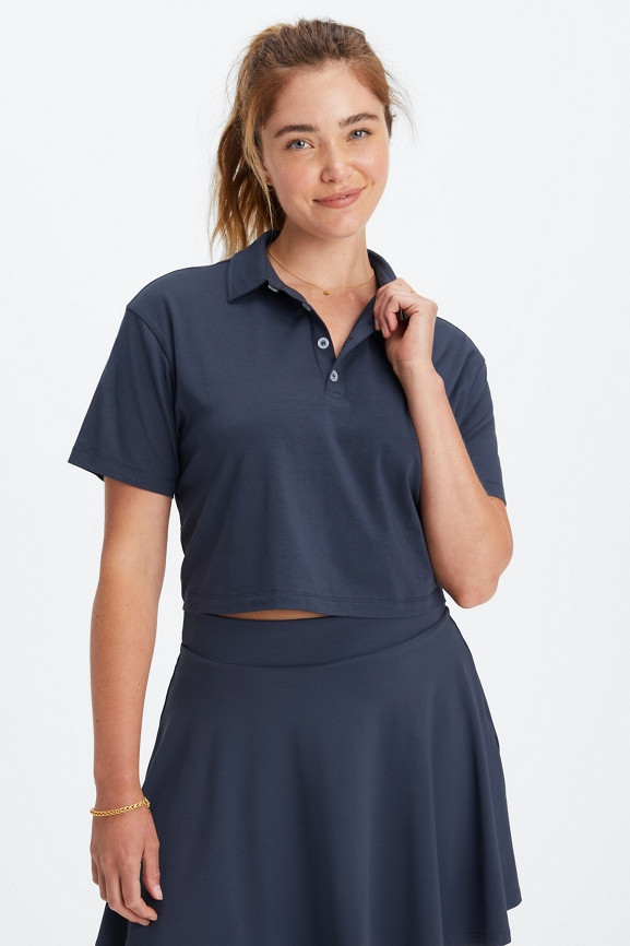 Boxy Short-Sleeve Polo | Fabletics - North America