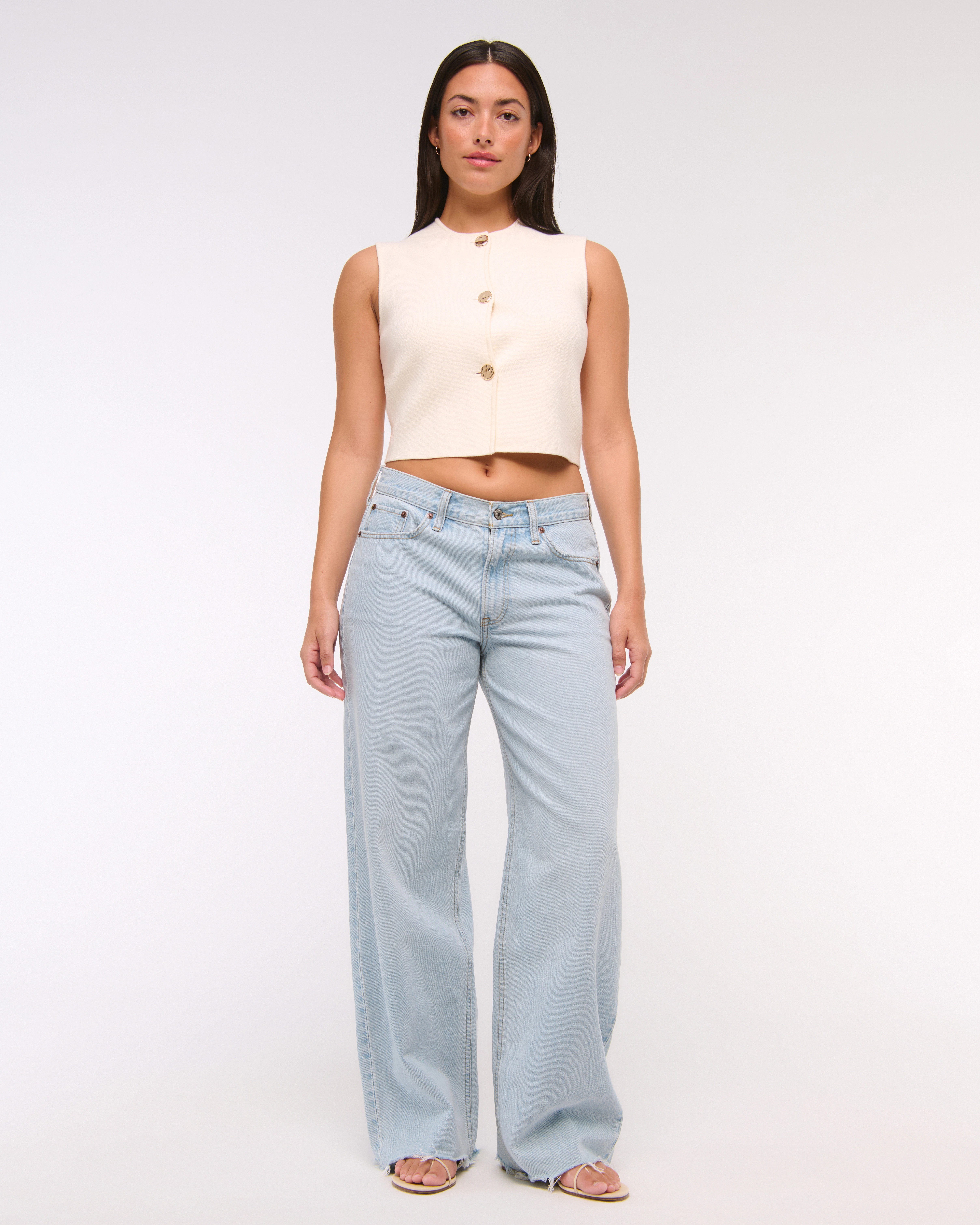 Curve Love Low Rise Ultra Loose Jean | Abercrombie & Fitch (US)