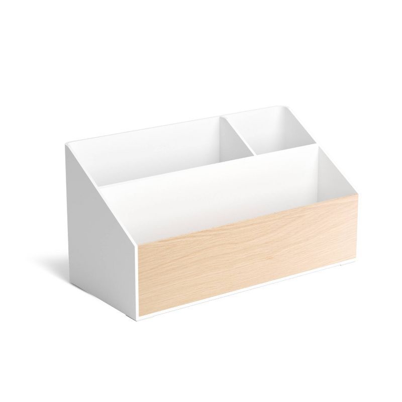 U Brands x RiOrganize 10&#34; Modern Plastic &#38; Wood Desk Organizer | Target