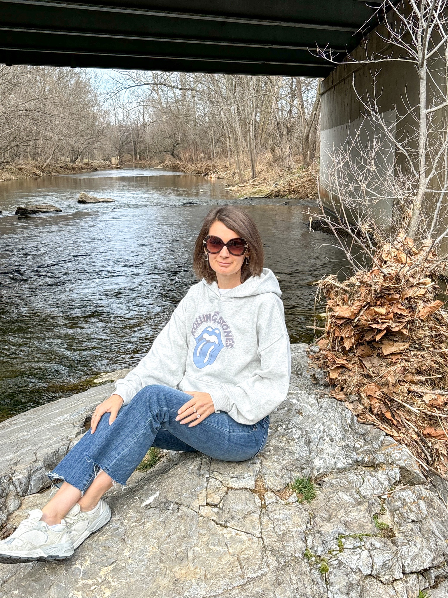 American Eagle springless hoodie, Rolling  Stones hoodie, spring hoodie, Daze jeans, crop flared jeans, Golden Goose Dad Star sneakers. 

Causal look, everyday look, comfortable outfit, Nordstrom, AE

#LTKstyletip #LTKover40 #LTKshoecrush